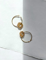 BRAUT OHRRINGE - CRISTAL CIRCLES GOLDEN-BRAUTLY