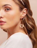 BRAUT OHRRINGE - CRISTAL CIRCLES GOLDEN-BRAUTLY