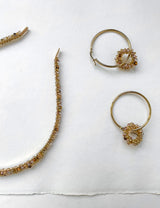 BRAUT OHRRINGE - CRISTAL CIRCLES GOLDEN-BRAUTLY