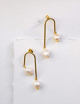 BRAUT OHRRINGE - PEARL BOW-BRAUTLY
