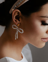 BRAUT OHRRINGE - CRISTAL BOW