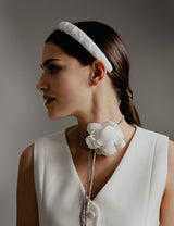 BRAUTSCHMUCK HALSKETTE - WHITE ROSE CHOKER