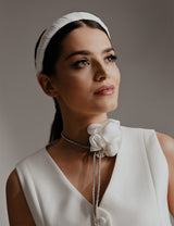 BRAUTSCHMUCK HALSKETTE - WHITE ROSE CHOKER