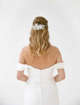 BRAUT HAARSCHMUCK - ORGANZA MIT PERLEN