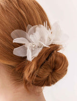 BRAUT HAARSCHMUCK - ORGANZA MIT STRASS