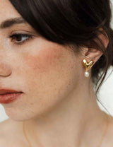 PREMIUM BRAUT OHRRINGE - CRUSH MIT PERLE