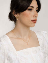 PREMIUM BRAUT OHRRINGE - CRUSH MIT PERLE