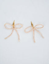 BRAUT OHRRINGE - PEARLS BOW