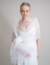 PERSONALISIERTER BRAUTSCHAL - PEPE MOTIV 2 organza