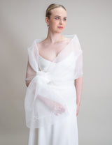 PERSONALISIERTER BRAUTSCHAL - PEPE MOTIV 2 organza