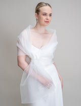 PERSONALISIERTER BRAUTSCHAL - PEPE MOTIV 1 organza