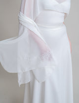 PERSONALISIERTER BRAUTSCHAL - POLLY MOTIV 2 chiffon