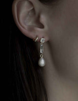 BRAUT OHRRINGE - BEZEL DECO PEARL