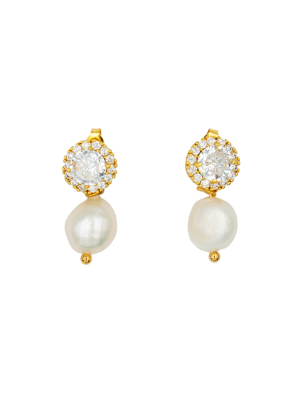 BRAUT OHRRINGE - CRISTAL PEARL DROP