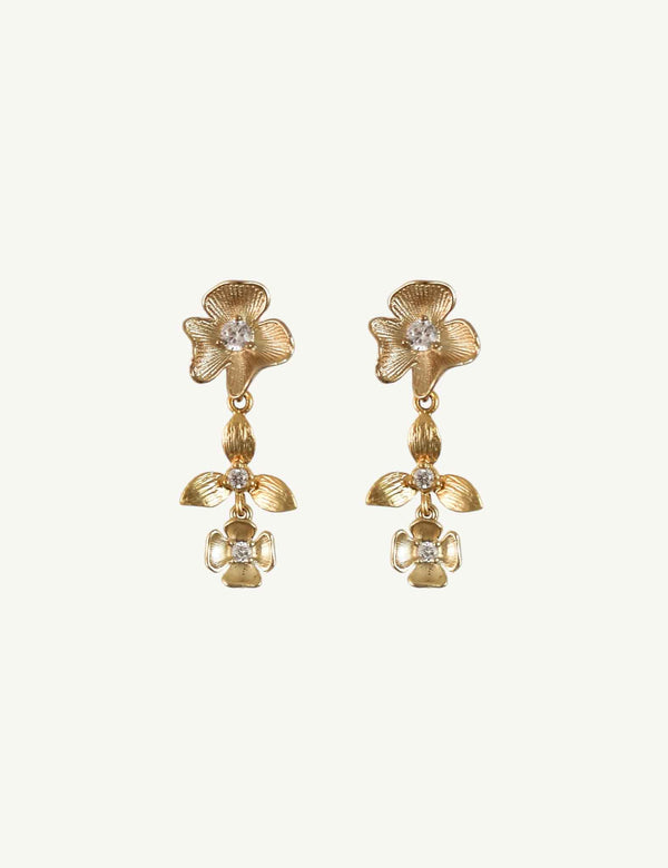 BRAUT OHRRINGE - FLORAL MICRO