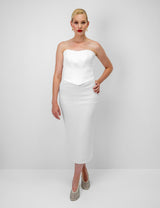 BRAUT TOP- CORSAGE  SANDESAMT - LUNA satin